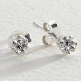 Argos Revere Sterling Silver Round Crystal Ball Stud Earrings- Buy online at McGrocer