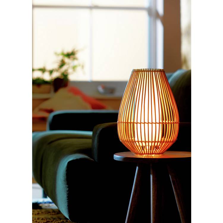 Argos Home natural rattan Sirit table lamp, imported from the UK