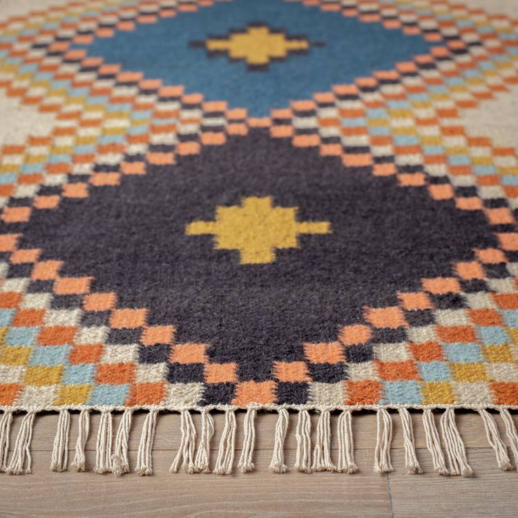 Habitat natural wool flatweave rug 66x200cm - British product