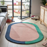 Argos Habitat Studio Two-tone Border Wool Rug Peach 100x170cm- Buy online at McGrocer