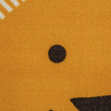 Habitat kids lion face round yellow short pile rug 100cm, UK version