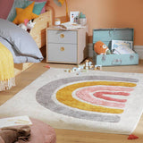 Argos Habitat Kids Rainbow Natural Cotton Flatweave Rug - 120x170cm- Buy online at McGrocer