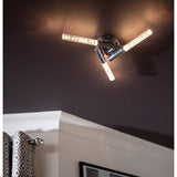 Argos Argos Home Bubble 3 Light Flush Ceiling Light - Chrome- Buy online at McGrocer