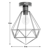 Argos Home flush ceiling light matt black 25cm (British brand)