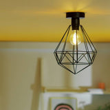 Argos Home flush ceiling light matt black 25cm (British brand)