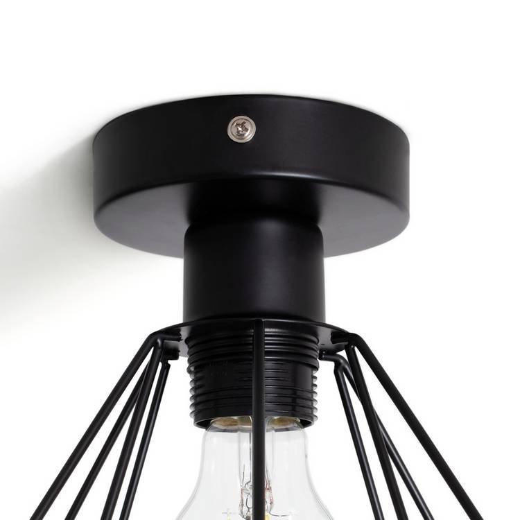 Argos Home flush ceiling light matt black 25cm (British brand)