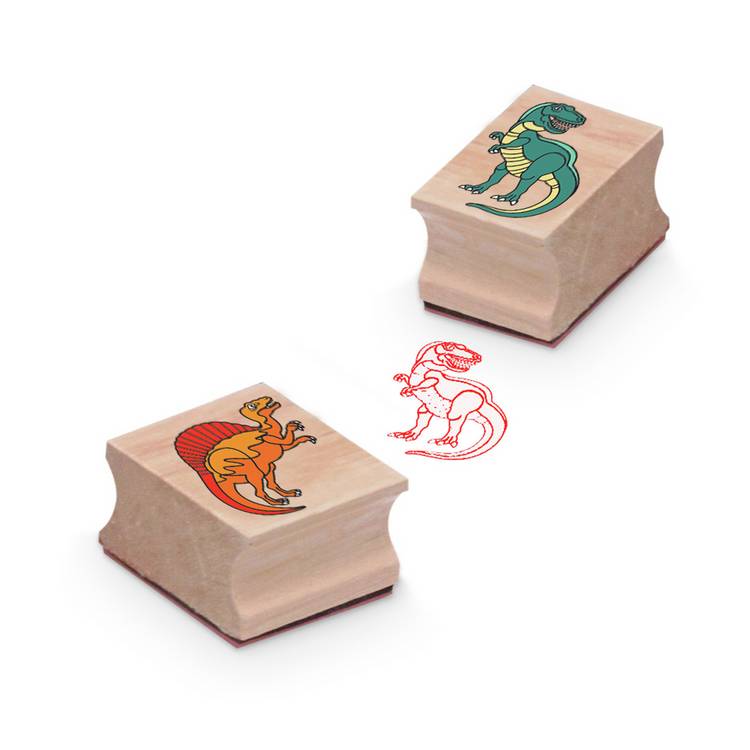 Melissa & Doug dinosaur stamp set with wooden box, British product