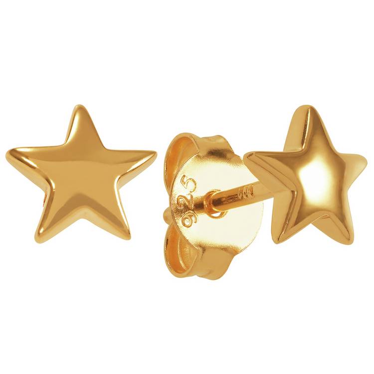 Revere star drop stud earrings 6mm (British brand)