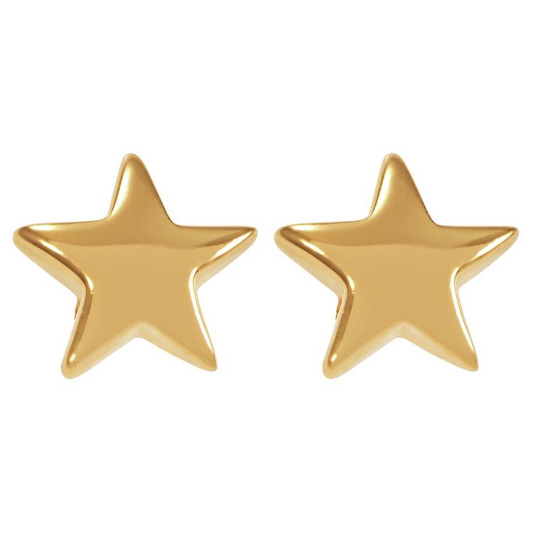 Revere star drop stud earrings 6mm (British brand)