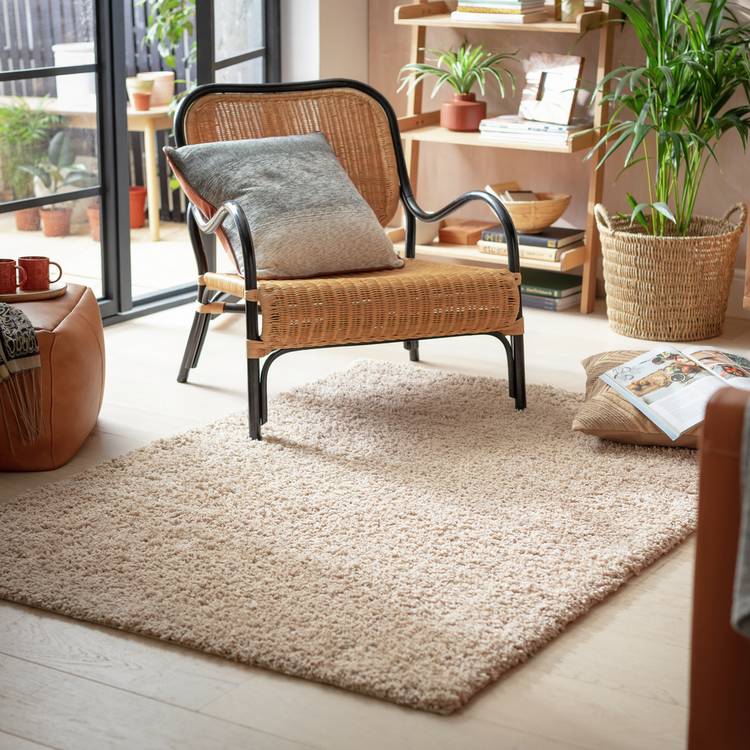 Habitat natural shaggy rug 80x150cm - British product