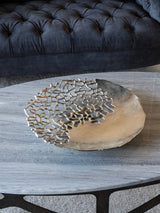 Next Libra Interiors Silver Apo Coral Aluminium Platter- Buy online at McGrocer