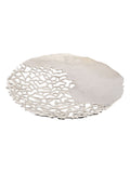 Libra Interiors silver coral aluminium platter 40cm, UK version
