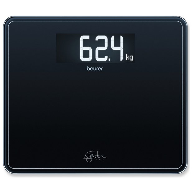 Beurer XL digital bathroom scale black (British brand)