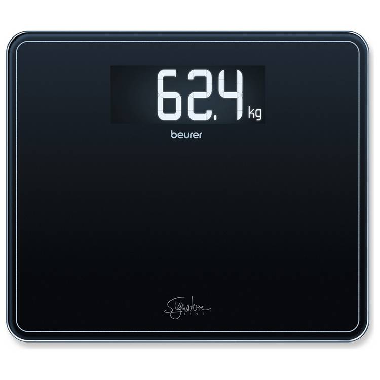 Beurer XL digital bathroom scale black (British brand)