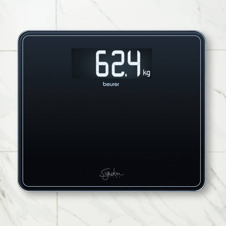 Beurer XL digital bathroom scale black (British brand)