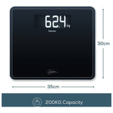 Beurer XL digital bathroom scale black (British brand)