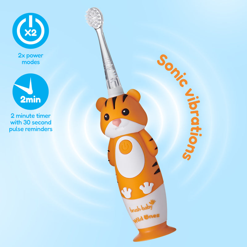 WildOnes tiger rechargeable toothbrush (British brand)