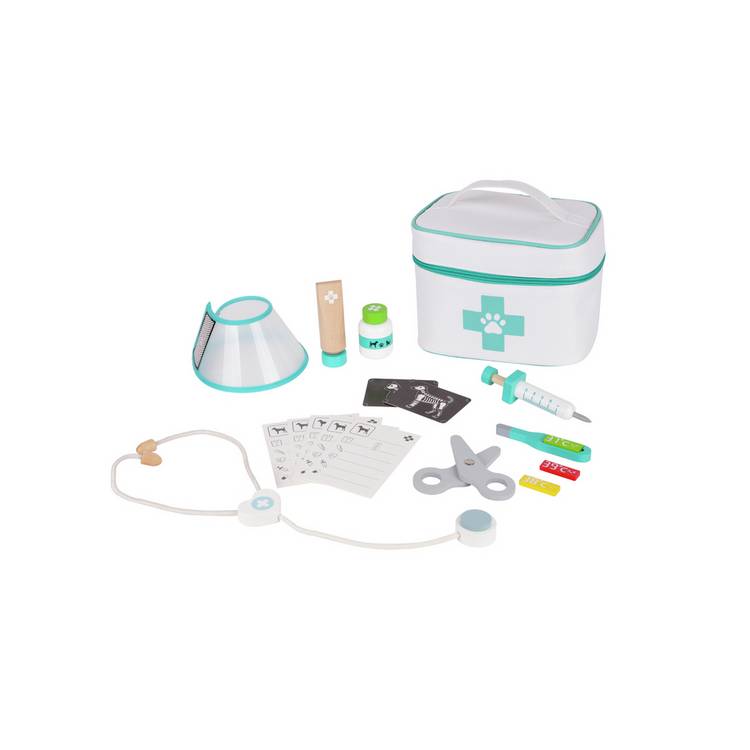 Chad Valley wooden vet role play set (British brand)
