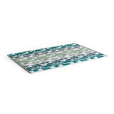 Habitat geometric bath mat blue and green 80x50cm, UK version