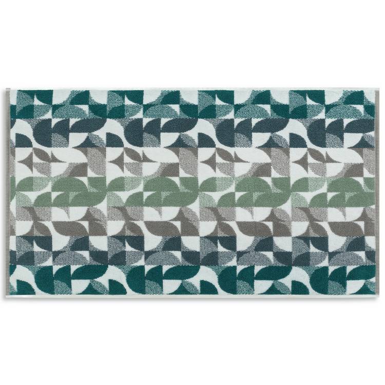 Habitat geometric bath mat blue and green 80x50cm, UK version