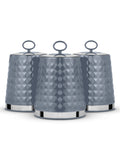 Tower Grey Solitaire set of 3 canisters (British brand)