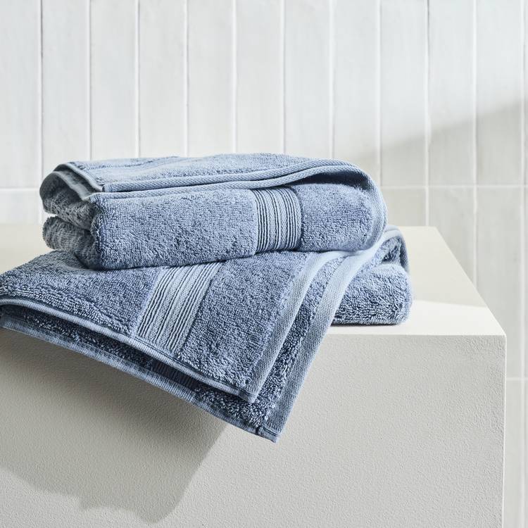 Habitat Egyptian cotton hand towels Rustic Blue - British product