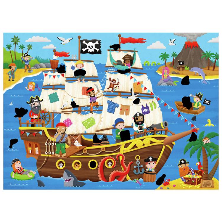 Galt Toys Pirate Ship Magic Puzzle 50 pieces, imported from the UK