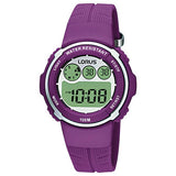 Argos Lorus Ladies Purple Resin Strap Watch- Buy online at McGrocer