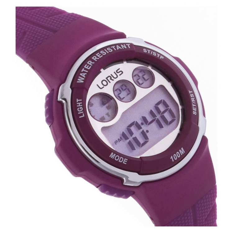 Lorus ladies watch with purple resin strap (British brand)