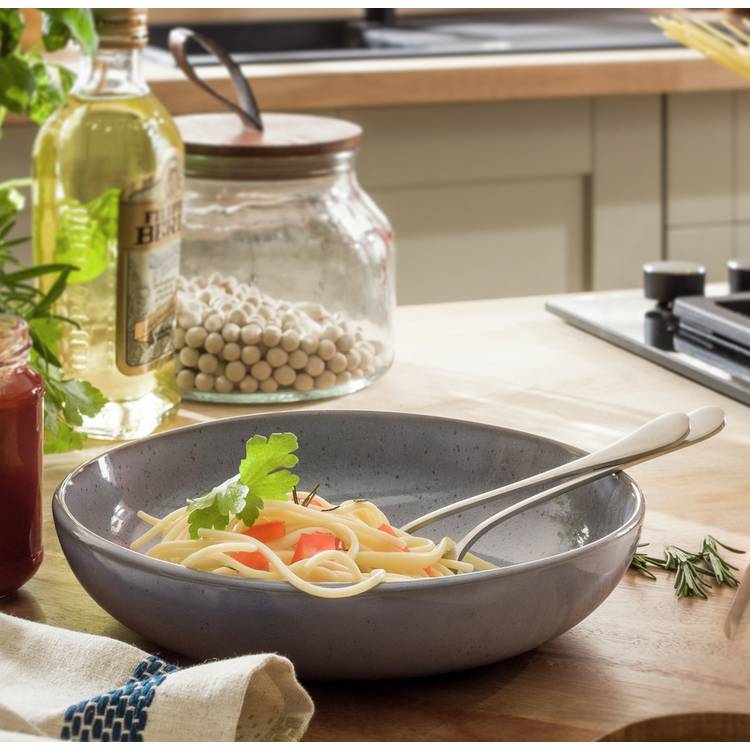 Habitat Evora blue stoneware pasta bowls set of 4, imported from the UK