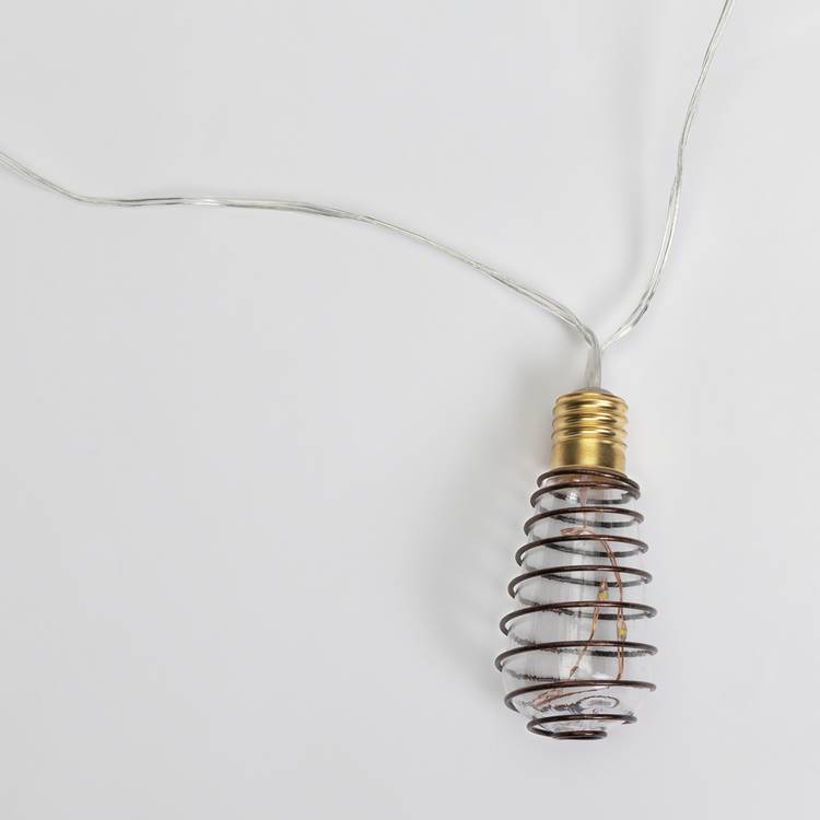 Habitat solar string lights with 10 warm white wire wrap bulbs (British brand)