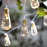 Habitat solar string lights with 10 warm white wire wrap bulbs (British brand)