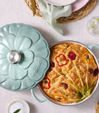 Le Creuset cast iron petal shallow casserole dish 26cm, UK version