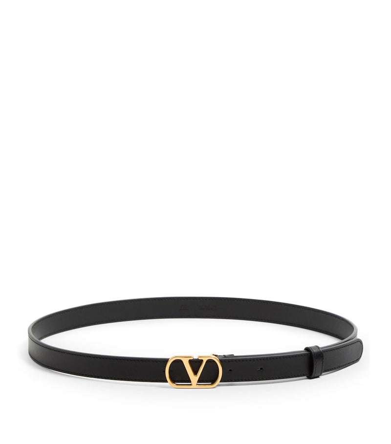 Valentino Garavani VLogo Signature Leather Belt, imported from the UK