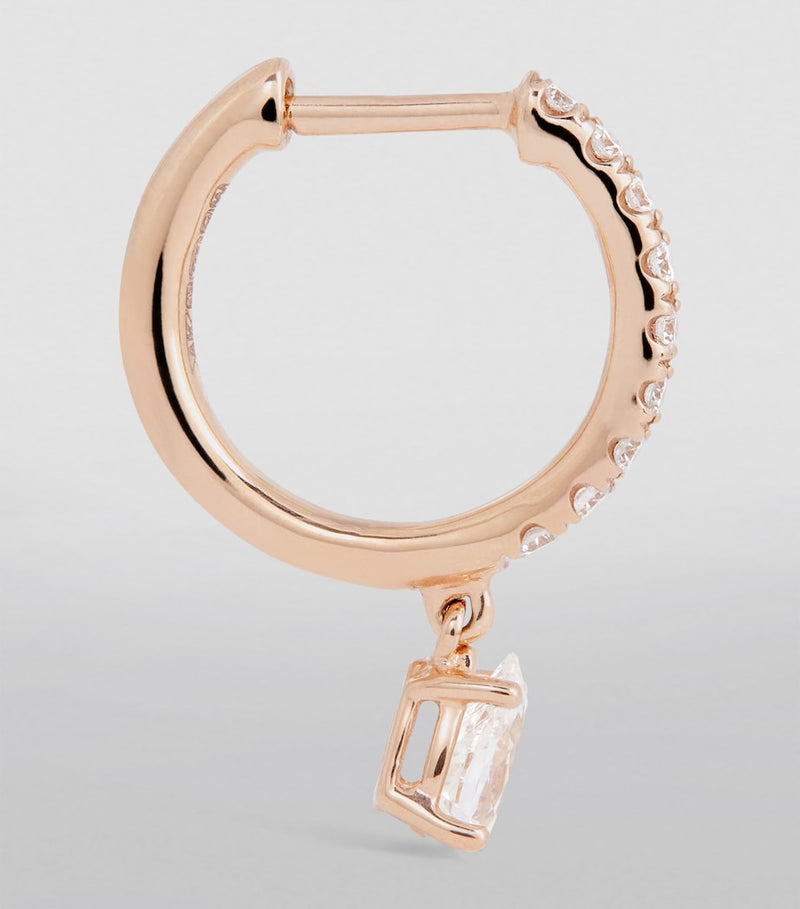 Anita Ko single huggie earring rose gold diamond, imported from the UK