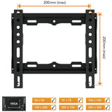 AVF flat wall TV bracket for 43 inch screens - British product