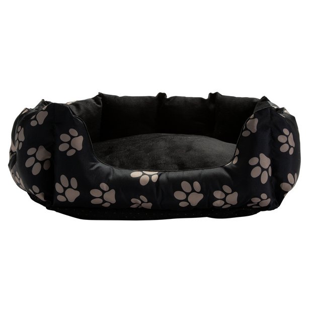 Paw Print oval pet bed small (British brand)