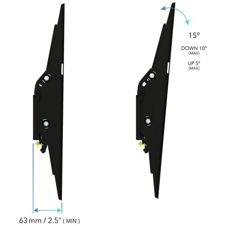 AVF adjustable tilt TV wall bracket for 40-85 inch screens, UK version