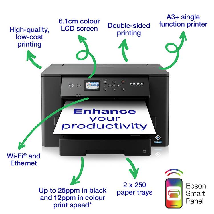 Epson Workforce WF-7310DTW wireless inkjet printer, UK version