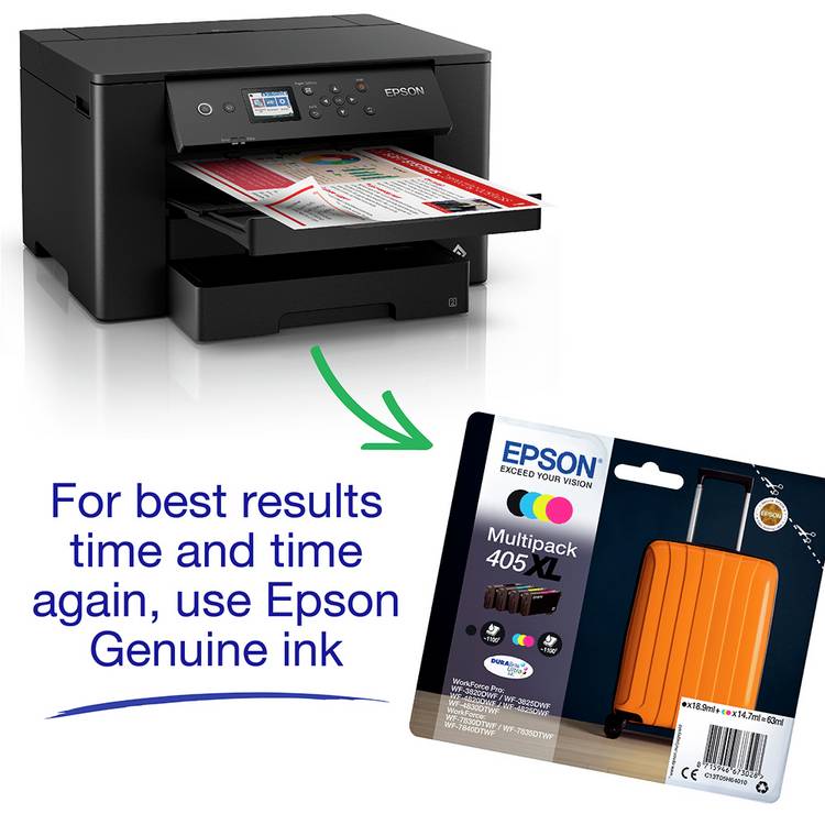 Epson Workforce WF-7310DTW wireless inkjet printer, UK version