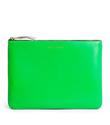 Harrods Comme des Garçons Wallet Large Leather Super Fluo Pouch- Buy online at McGrocer