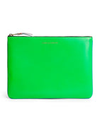 Comme des Garçons Super Fluo large leather pouch - British product
