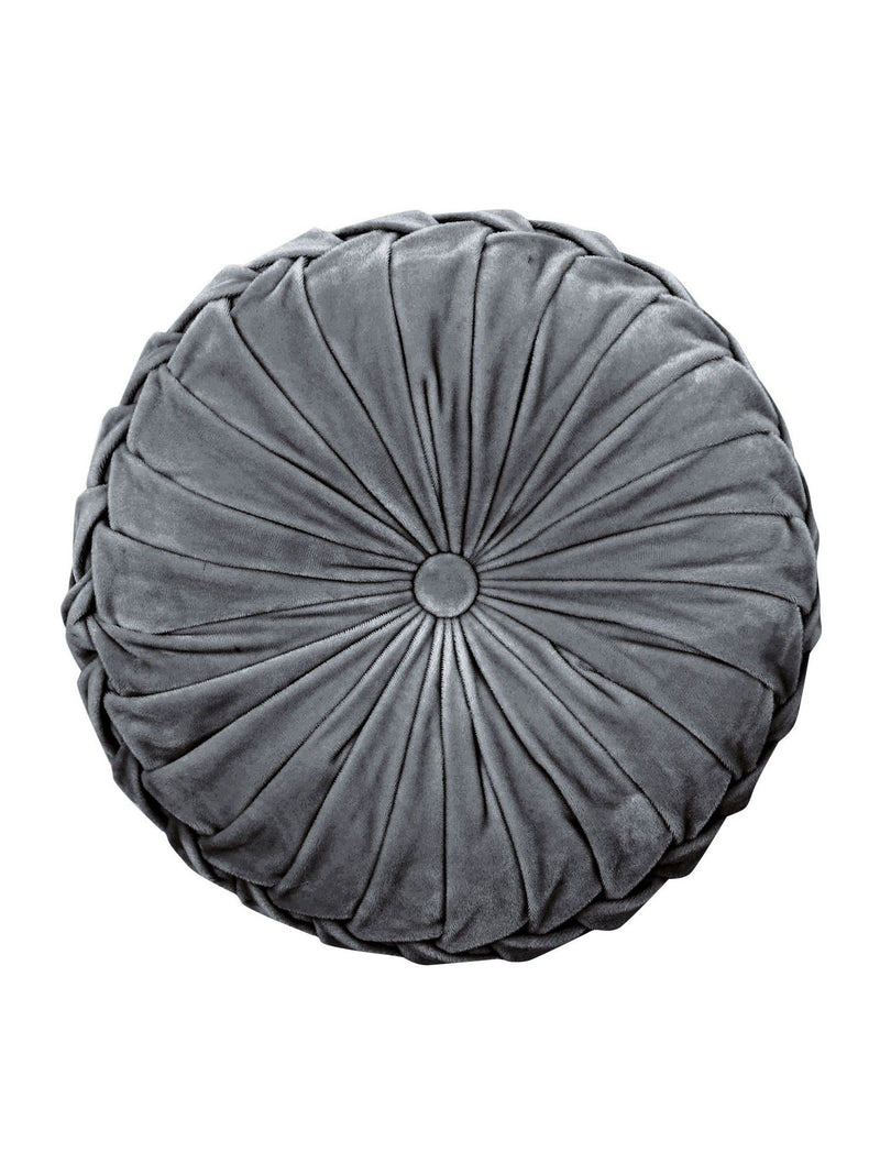 Laura Ashley grey steel velvet Rosanna cushion - British product
