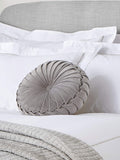 Laura Ashley grey steel velvet Rosanna cushion - British product