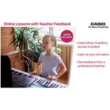 Casio beginners keyboard bundle with online lessons, UK version