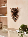 Hamish Highland Cow bronze wall art 33.5x24.5x13cm - British product