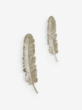 Set of 2 Silver Feather Wall Art