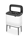 Brabantia white Bo 60L laundry bin with quick-drop lid, UK version