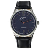Ben Sherman watch set black faux leather strap 40mm, imported from the UK