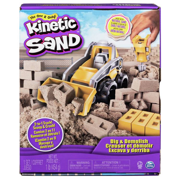 Kinetic Sand Dig and Demolish Set construction toy - British product